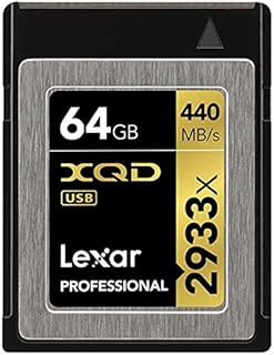 Lexar Professional 2933x 64GB XQD 2.0 Card (Up to 440MB/s Read) with Free Image Rescue 5 Software - LXQD64GCRBNA2933