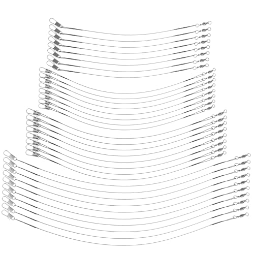 Kisangel 100pcs Bite Line Fishing Leader Strings Braided Fishing Line for Hooks Lures