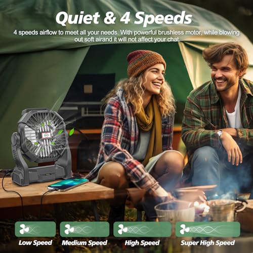 CONBOLA-Portable-Rechargeable-Camping-Fan-for-Tent-with-LED-Lantern-10-Inch-Battery-Operated-Outdoor-Fan-with-Hanging-Hook-270-Rotation-Small-Quiet-Personal-Usb-Cooling-Fan-for-Travel-Fishing
