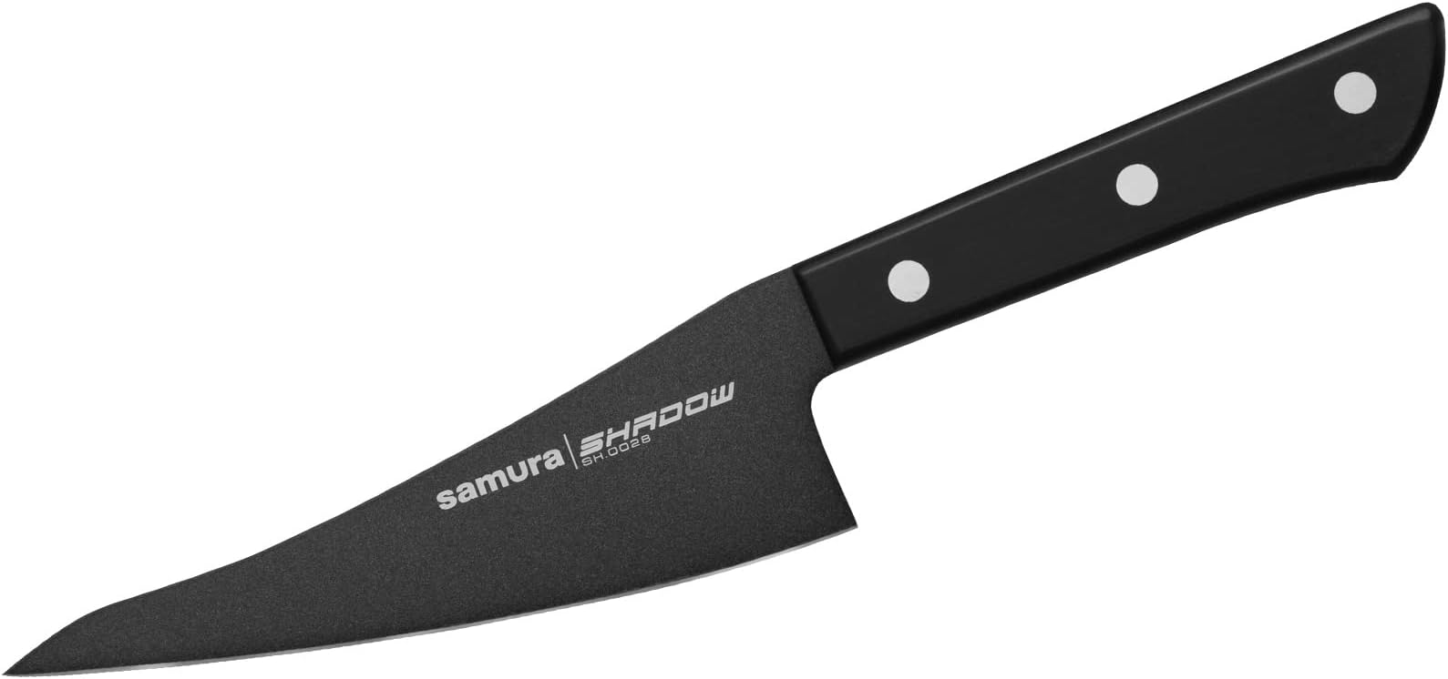 SAMURASHADOW Utility knife with black non-stick coating 5.7"/146 mm