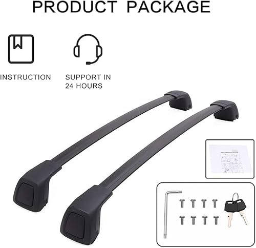 Miniatura 8 de Snailfly Barras transversales mejoradas para portaequipajes para Volvo XC40 2018-2025 con cerradura y silenciosos, accesorios de carga