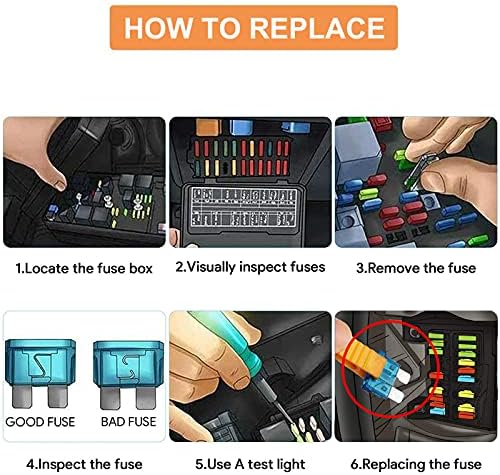 Micro Mini Blade Fuse, Bst4u 160PCS Auto Car Standard Blade Fuses Replacement Kit 2A/3A/5A/7.5A/10A/15A/20A/25A/30A/35A/40A with Fuse Extrator in Carrying Box