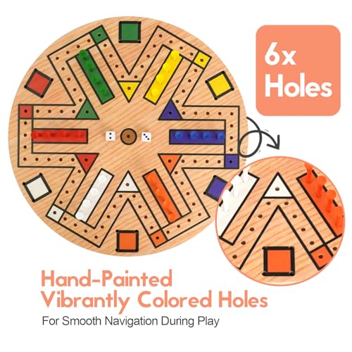 Juego de Mesa de Madera para 3-6 Jugadores miniatura 4