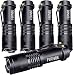 5 Pack SK-68 3 Modes Handheld Mini Cree Q5 LED Flashlight Torch Tactical Lamp 7w 300lm Adjustable Focus Zoomable Light