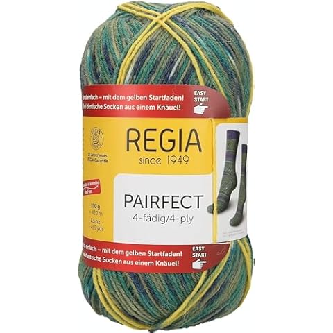 Regia 9801629 08078 Hand Knitting Yarn Wool, Iceland, 18 x 9 x 9 cm, Wool, Lagoon, 16 x 9 x 7.5 cm Cover