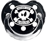 Metal Kids Born To Rock Unisex Chupete Bebé Negro 0-6 Monate Plastico