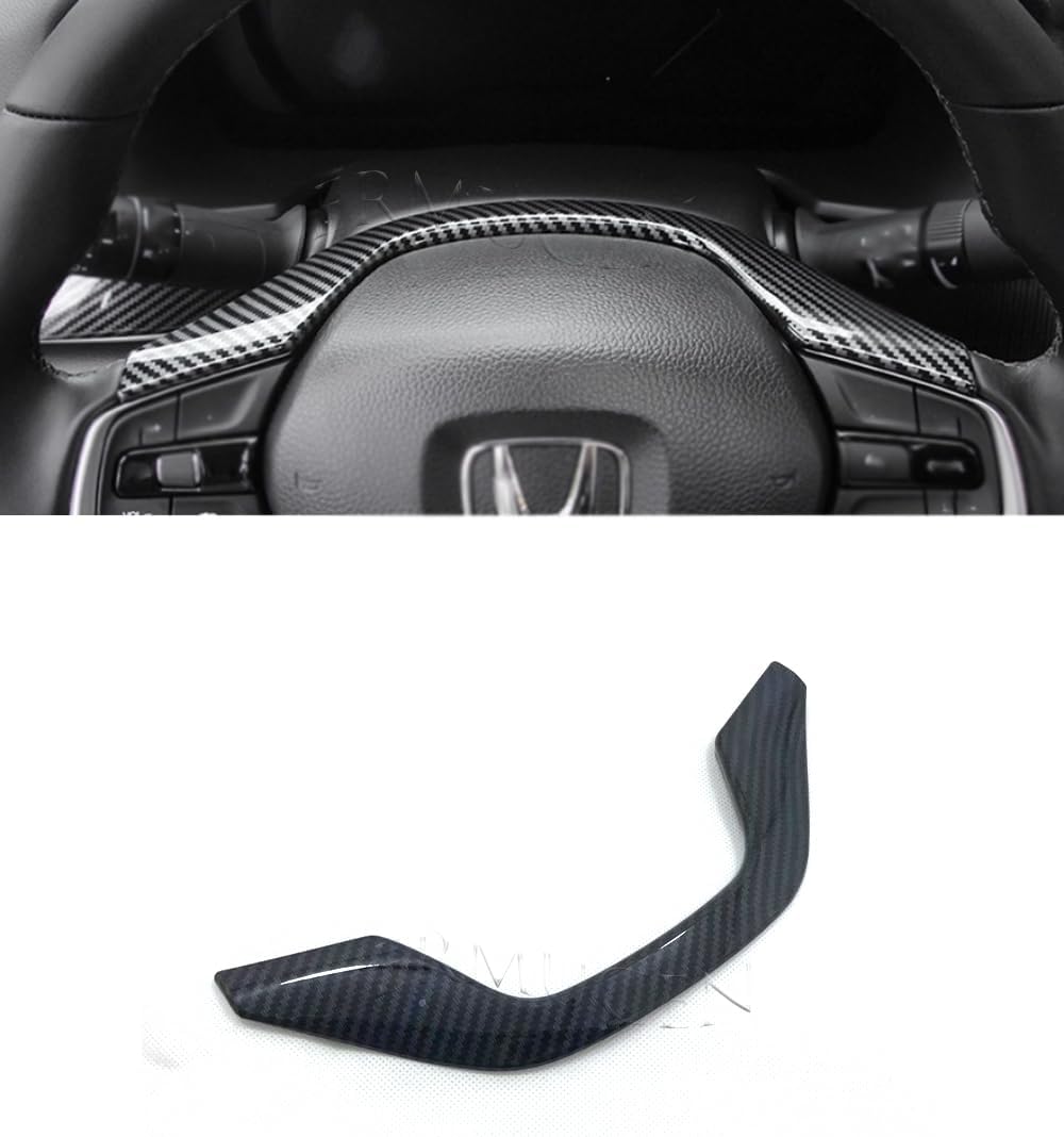Steering Wheel Glitter Fit for Honda Accord 2018 2019 2020 2021 2022 10th Gen Accessories ABS Carbon Fiber Interior (Carbon Fiber) 1 PCS ABS