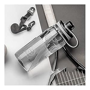 Waterfles Grote waterfles waterflessen met strosportfles met draagriem voor camping wandelen reizen sport buitenshuis fles (capaciteit: 1000 ml, kleur: groen)