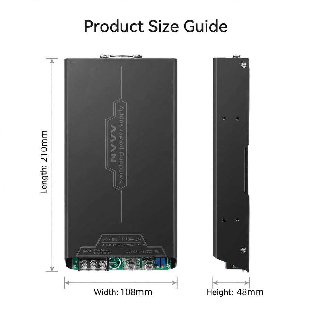 Schaltnetzteil 2000 Watt 48V 40A - Netzteil Schalt Transformator Neue Generation Kleinere Größe Höhere Effizienz Spannungsstabilisierer Industriell Power Supply