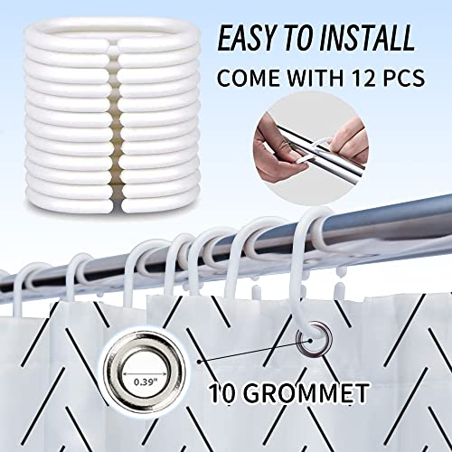 Yorida Black White Herringbone Shower Curtain, Fabric Shower Curtains For Bathroom Modern Geometric Line Chevron Shower Curtain Sets Abstract Bathroom Accessories Decor Zig Zag Shower Curtain 60X72 #TOP5