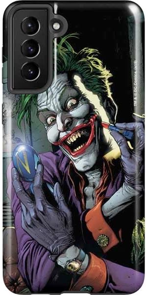 Skinit Pro Phone Case Compatible with Galaxy S21 Plus 5G - Officially Licensed DC Comics The Joker Put on a Smile Design