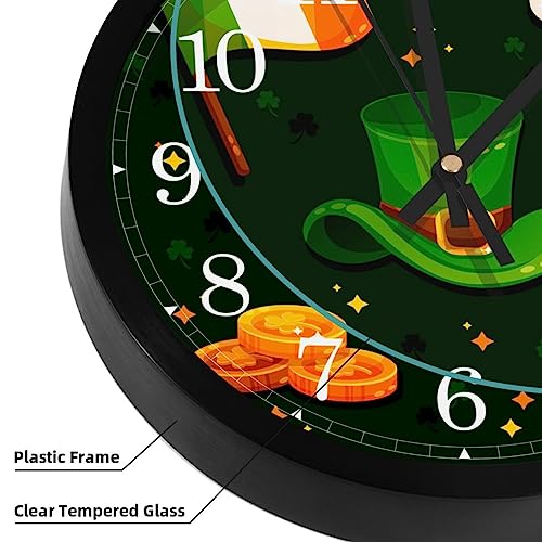 Horloge murale silencieuse à quartz noire pour salon et bureau
