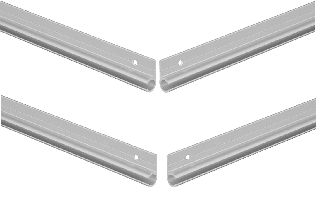4X Kederschiene 90° Aluminium 100 x 2,7 cm – für Ø7–9 mm Keder | Kederleiste Wohnwagen & Markisenschiene | Aluminium Zeltschiene mit Schrauben – Caravan & Camping Zubehör