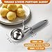 JUNADAEL J 4 OZ Scoop, Large Ice Cream Scoop With Trigger, Disher, Size #8 (1/4 Cup) Cookie Scoop, Muffin Scoops, Gray Handle, For Cookie Dough, Cupcake Batter, Muffin, Ice Cream
