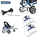 Upgrade Hoverboard Seat Attachment, Go Cart, Go Kart, Hoverboard Accessories, Hoverboard Conversion Kit, with Heavy Duty Frame, Available to Fit All Ages, Fits 6.5/8/10 (Blue)