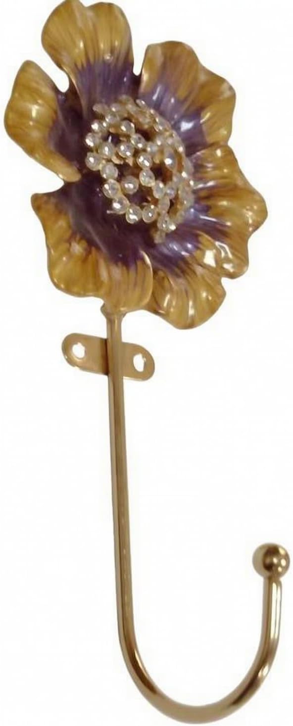 Decorative Wall Hook |, Botanical, Wall Hanger with Hooks, for Bedroom, Closet, Orange
