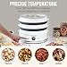 Elite Gourmet EFD329WD Digital Food Dehydrator with 5 BPA Free SlimStore™ Collapsible Trays for Compact Storage, Adjustable Timer and Temperature Controls, Jerky, Herbs, Fruit, Veggies, Snacks, White