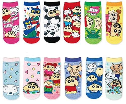 クレヨンしんちゃん のびのびソックス12種類柄1セット