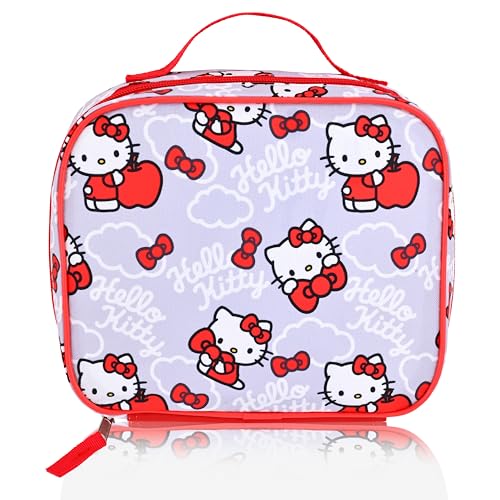 Fast Forward Sanrio Hello Kitty Lunch Box for Kids | Insulated Lunch Bag Lunch Box for Girls, Boys, Unisex, Toddlers| Hello Kitty and Friends Grey...