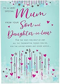 Regal Publishing Modern Mother's Day Card Mum from Son & Daughter in Law ,Blue,9 x 6 inches