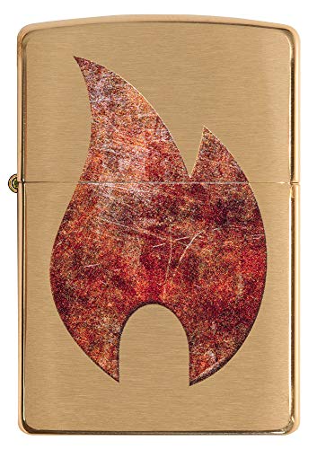 Encendedor Zippo Rusty Flame Design de bolsillo miniatura 2