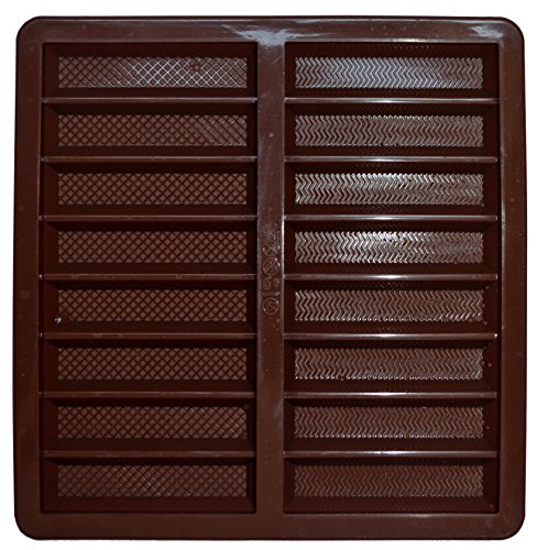 ADS Silicone Textured Break-Apart Chocolate Bar Mold - Diamond/Chevron - 2 Cavities ADS Silicone Textured Break-Apart Chocolate Bar Mold - Diamond/Chevron - 2 Cavities