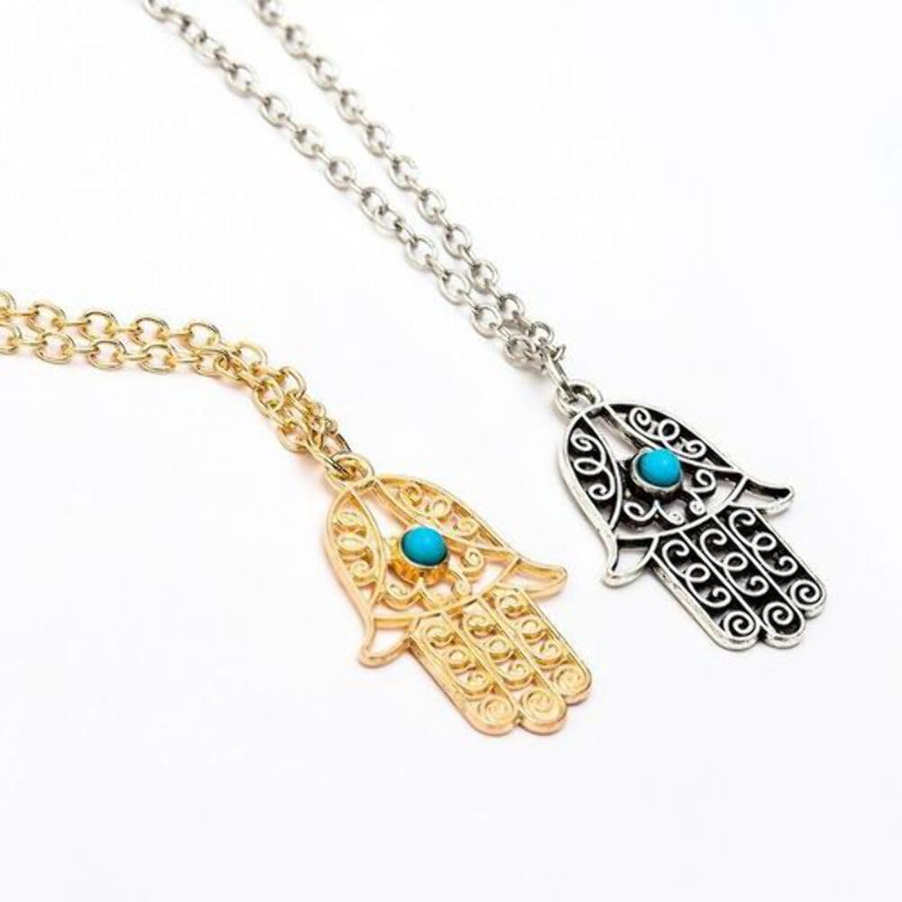 VIE Evil Eye Pendant, Hamsa, Gold