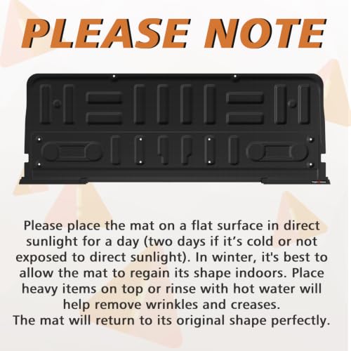 Image of TripleAliners Tailgate Mat Compatible with 2015-2020 Ford F150 Accessories, Tailgate Cover Custom Fit All Weather Protection Pickup Liner