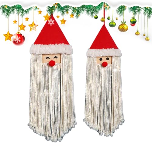 Adornos navideños boho para el hogar | Pack de 2 piezas de arte moderno