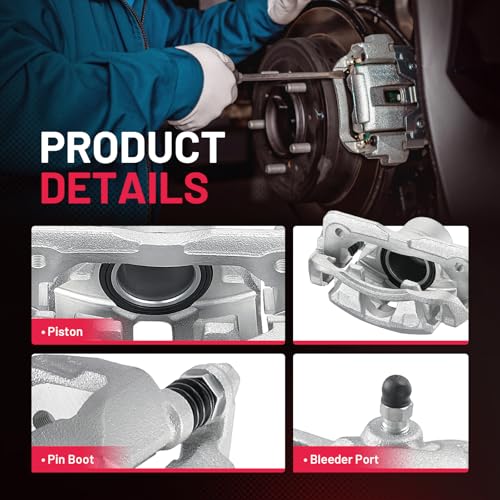 Image of BDFHYK 19-B6038 19-B6039 Front Disc Brake Caliper Assembly Compatible with Honda Civic /CR-Z /Fit 2009-2019 1.5L l4, Compatible with Acura ILX 2013-2015 1.5L l4 GAS 2pcs
