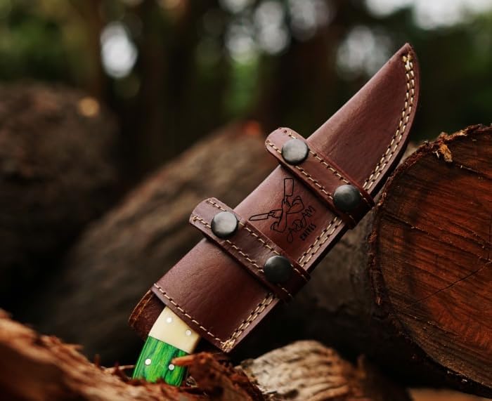 Funda de cuero para cinturón, funda de cuero inclinada, hermoso niño de vaca de 5 a 7 pulgadas, cubierta de cuero 100% piel auténtica (funda de piel