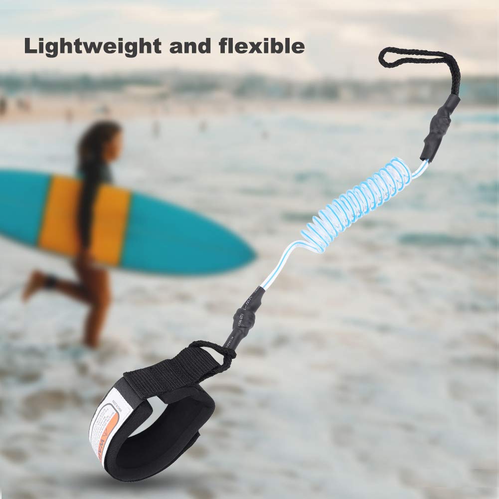 Naroote Board Leash Leash Paddle Board Leash Paddle Board Leash Ankle Surf Boards Adults,Stand Up Paddle Board 5mm Coiled Spring Leg Foot Rope Surfing Leash for Surfboard