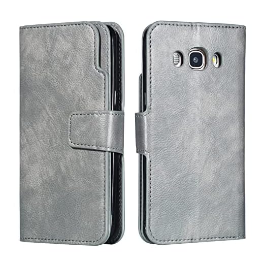 Smartphone Flip Fodral Fall for Samsung Galaxy J5 2016 / J510 Remium Pu Läder plånboksfall med konsol och flik, [9 kortproppar Id Kreditkortsklippmagnetfall for Samsung Galaxy J5 2016 / J510 Flipväsko