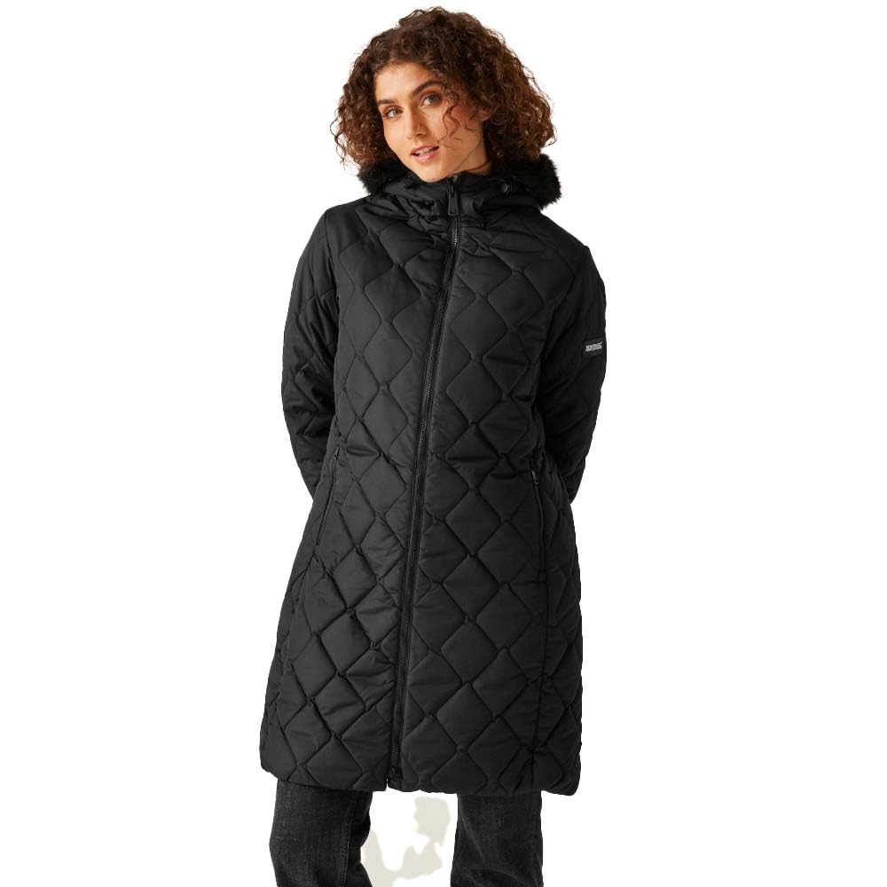 Regatta Damska kurtka Fritha Iii Longline zapinana na zamek błyskawiczny wyściełana parka płaszcz (1 szt.)