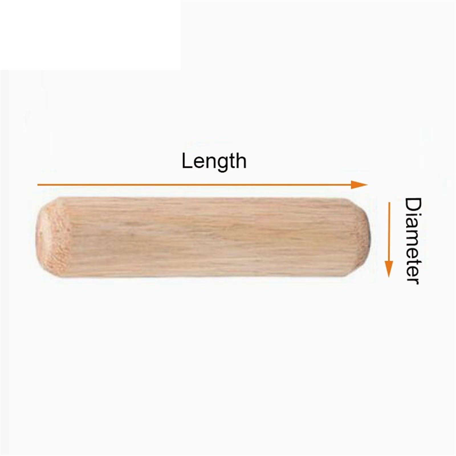 Bâtonnets en bois pour loisirs créatifs Assortiment de chevilles en bois, lot 50/100 M6/M8/M10, tiges et, marron clair(M8 x 60mm 50PCS)