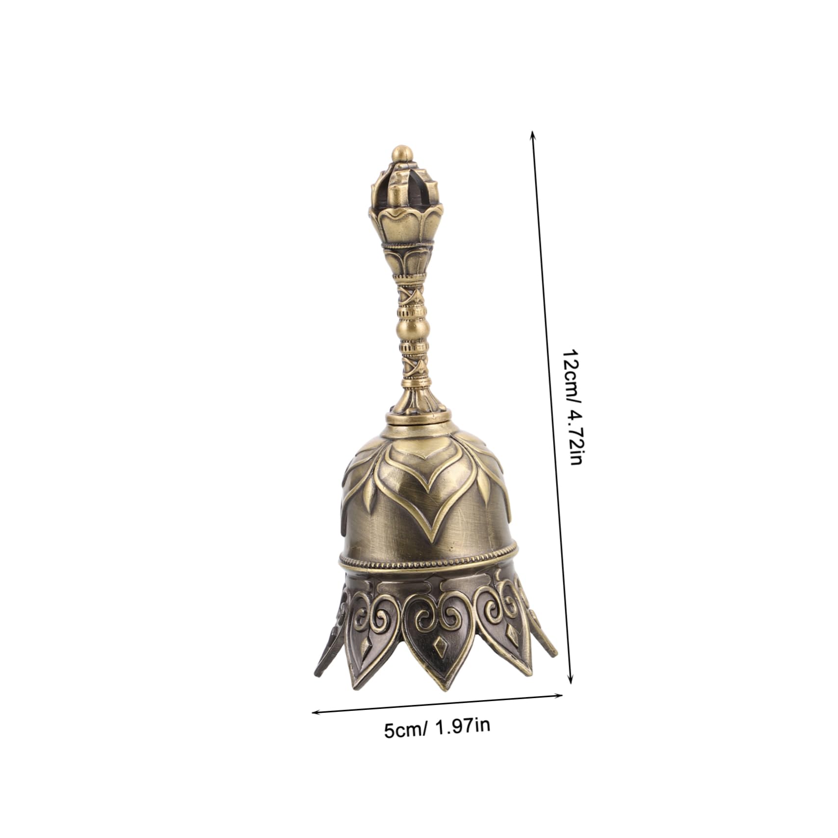 Cabilock Handheld Metal Bell Large Bells for Outdoor School Restaurant Vintage Style Service