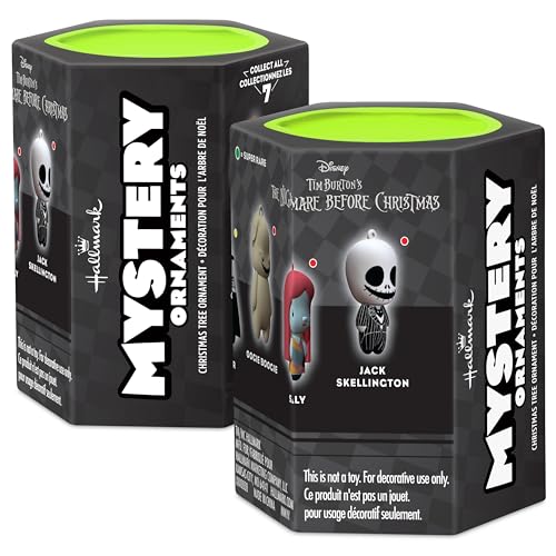 Hallmark Disney Tim Burton's The Nightmare Before Christmas Tin Ball Christmas Ornaments, Set of 12