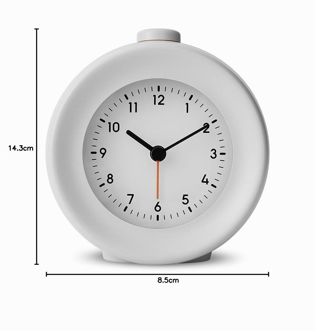 mudita Bell 2 Wecker Analog mit minimiertem blauem Licht - Minimalistischer Offline Sunrise Alarm Clock - 10 Melodien, Entspannungsklänge, Naturgeräusche - Grau