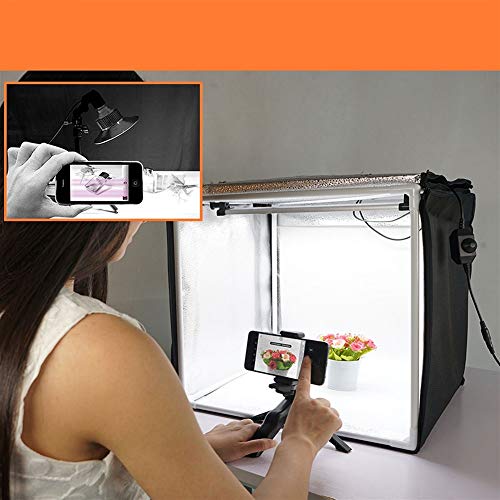 HCKZ Schießzelte 40cm Fotostudio Dimmable Fotobox mit leichten weichen Lichtkasten Tabelle Fotografie Zelt Lichtkiste… – Bild 8