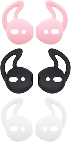 BLLQ Funda para auriculares Air Pods 2 y Air Pods 1 o almohadillas para los oídos, 3 pares, color blanconegrorosa, WBPH