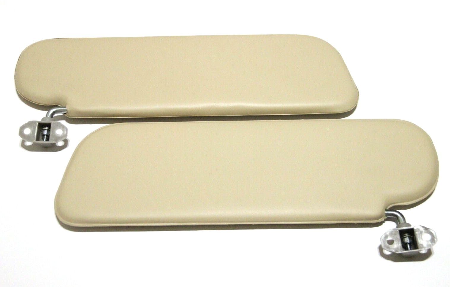 Generic Sun Visor Set Compatible with Toyota Land Cruiser FJ40 FJ43 F45 1974 1975 1976 1977 1978 1979 1980 1981 1982 Vinyl Beige Passanger and Driver Sides