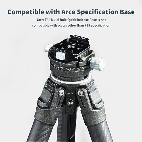 ULANZI F38 Kit de placa de liberación rápida con múltiples orificios para cámara, con rosca de tornillo de 6.35 mm a 9.5 mm, adaptador de montaje de trípode para cámara de liberación rápida QR para