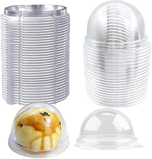 Hewnda 50 Pack 2 Inch of Clear plastic mini cake box muffins box cookies...
