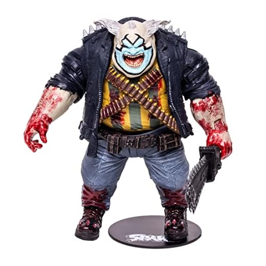 McFarlane Toys, Spawn Comic 7-inch The Clown (Bloody) Deluxe Spawn Action Figure with 22 Moving Parts, Collectible DC Figure with Accessories and Collectors Stand Base – Ages 12+