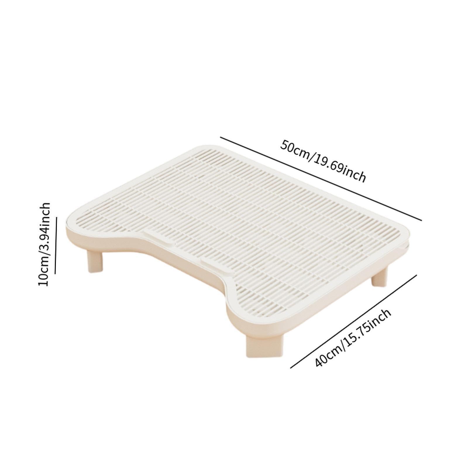 Alfombrilla/rampa para Arenero de Gatos: Ligera, Fácil de Limpiar, Elevada, con Función de Filtro Y Bandeja Recolectora Lavable.