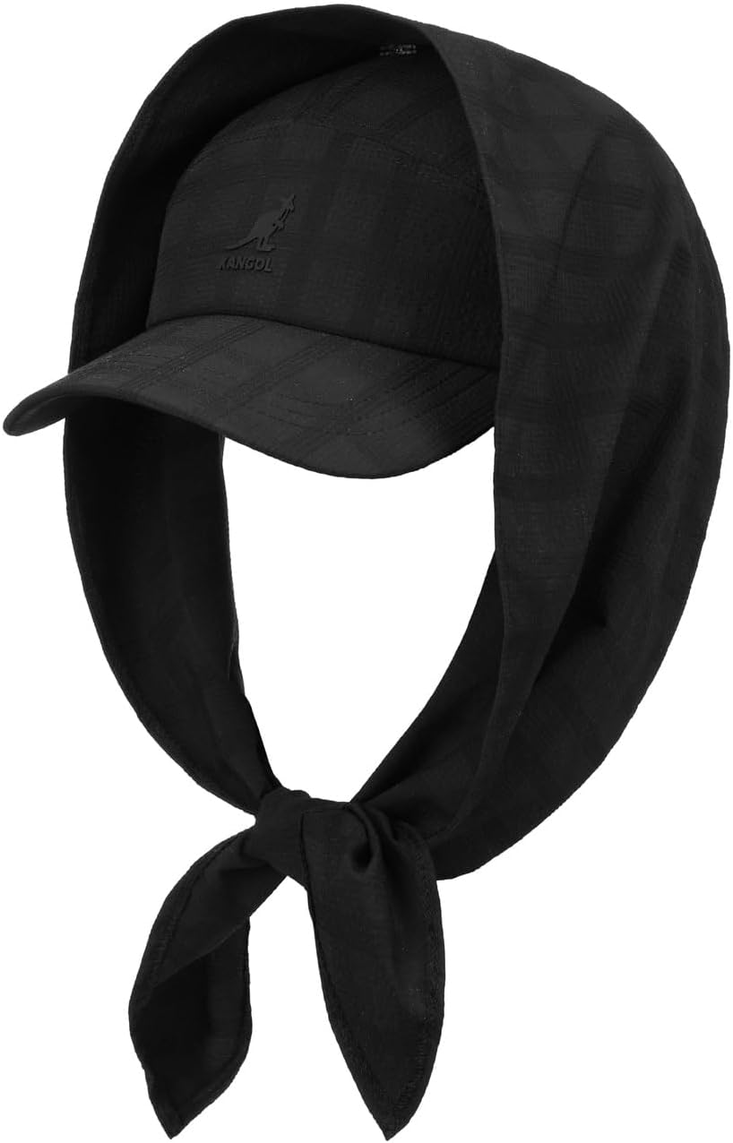 Kangol Seersucker Drape 5-Panel Cap Baseball Cap Black L/XL