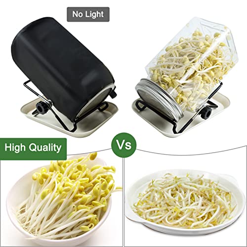 Sprouting Kit, Sprouting Jar Kit Sprouts Growing Kit, With Sprouting Lids, Blackout Sleeves, Sprouter Stand, Drip Tray And Canning Brush Seed Starter Kit Growing Broccoli, Alfalfa, Mung Bean And More #TOP3