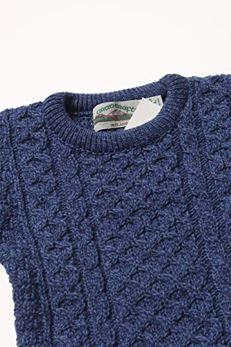 Aran Crafts Kid's Irish Cable Knitted Crew Neck Sweater (100% Merino Wool)3