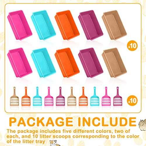 Kit 10 piezas caja de arena abierta para gato mediana miniatura 2