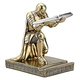 CYXStar Windbreaker Soldier Knight Pen Holder Personalized Desk Accessory, Mobile Phone & Gaming Controller Holder, Device Stand Gift for Medieval Enthusiasts (Bronze)